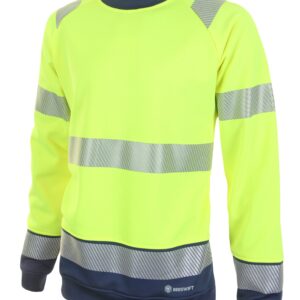 Beeswift High Visibility  Two Tone Sweatshirt Saturn Yellow / Navy 2XL