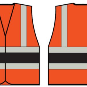 Beeswift High Visibility Orange Vest With Black Band XL