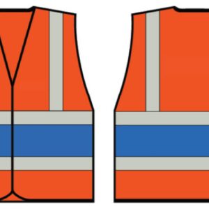 Beeswift High Visibility Orange Vest With Royal Band 3XL