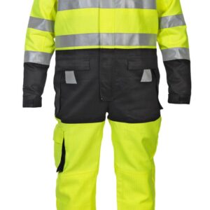 Hydrowear Hove High Visibility Two Tone Coverall Saturnyellow / Black 42