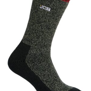 JCB 1 Pack Thermasocks With Extended Achilles Kharki Black 9-12