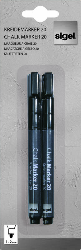 Liquid Chalk Water-Based Marker Black easy wipe 1-2mm bullet tip