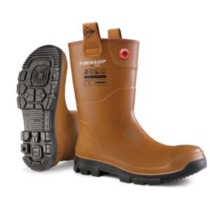 Dunlop Purofort Rigpro Unlined Steel Toe Cap Boot Tan 13