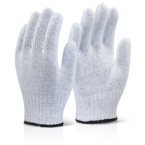 Beeswift Mixed Fibre Gloves Light Weight White  (Box of 240)