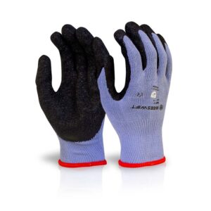Beeswift Multi-Purpose Latex Palm Coated Gloves Black S