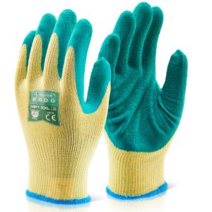 Beeswift Multi-Purpose Latex Palm Coated Gloves Green XL