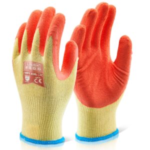 Beeswift Multi-Purpose Latex Palm Coated Gloves Orange XL