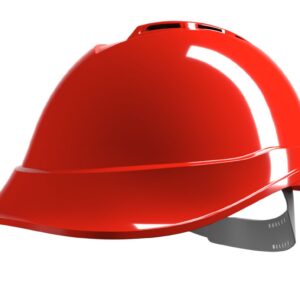 MSA V-Gard 200 Vented Safety Helmet Red