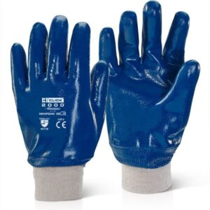 Beeswift Nitrile Knitted Wrist Fully Coated Heavy Weight Blue 10 (Box of 10)