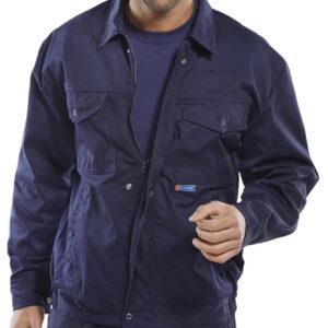 Beeswift Poly Cotton Drivers Jacket  Navy Blue 54