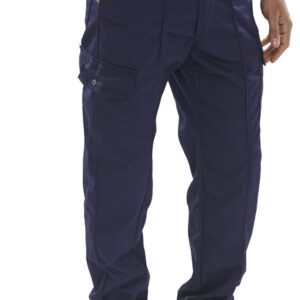 Beeswift Poly Cotton Work Trousers  Navy Blue 46S