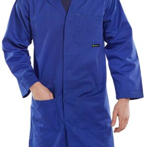 Beeswift Poly Cotton Warehouse Coat Royal Blue 38
