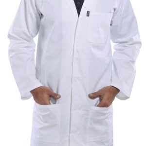 Beeswift Poly Cotton Warehouse Coat White 40