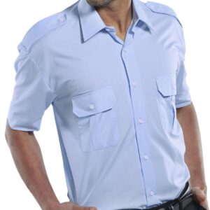 Beeswift Pilot Shirt Short Sleeve Sky Blue 15