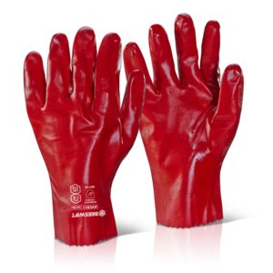 PVC Gauntlet Red 11â€
