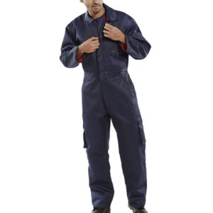 Beeswift Quilted Boilersuit Navy Blue 44