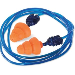 Beeswift ORANGE CORDED TRI FLANGE REUSABLE EAR PLUG SNR 34 Box200