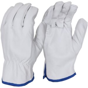 Beeswift Soft Grain Leather Unlined Drivers Glove Pearl (Box of 10)