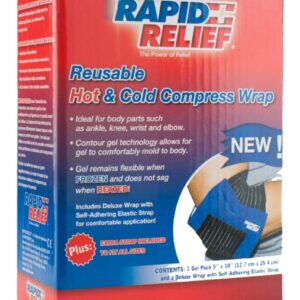 Rapid Aid Universal Reusable Hot / Cold Compress Wrap 5”X 10”