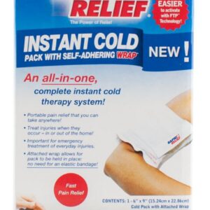 Rapid Aid Instant Cold Pack C / W Self Adhering Wrap 5”X9” Retail Box