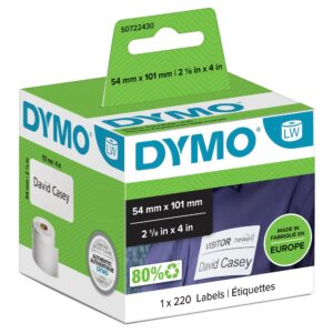 OEM DYMO 99014 (S0722430) Label Tape White 101mm x54mm