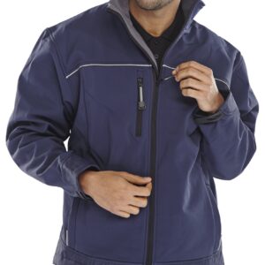 Beeswift Soft Shell Jacket Navy Blue 5XL