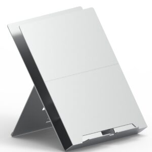 ETRA - Premium Ergonomic Laptop Stand with Pivotable Document Holder - Natural Aluminium