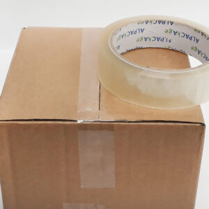 BOX of 72 Rolls Clear BOPP Stationery Tape 19mm  66m  35mu TCB196635 - 12 Packs of 6 Per Box
