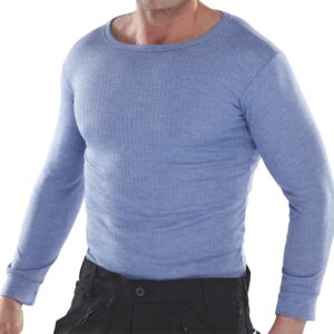 Beeswift Long Sleeve Thermal Vest Blue S