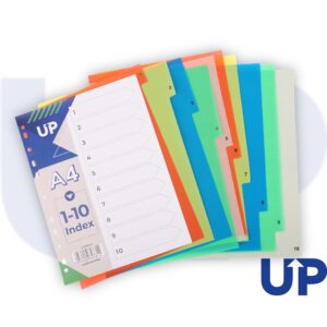 UP Index Polypropylene A4 1-10 White