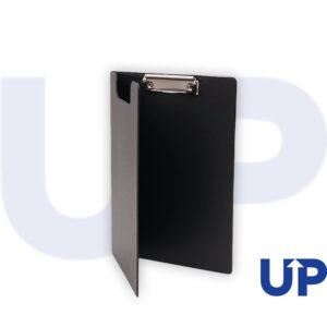 UP A4 PVC Fold Over Clipboard Black (1)