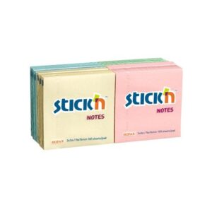Repositional Notes  UP Repositionable Notes 76x76mm Assorted Pastel (12)