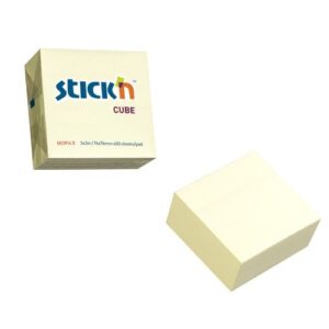 Repositional Notes  UP Repositionable Notes Cube Pastel Yellow (1)