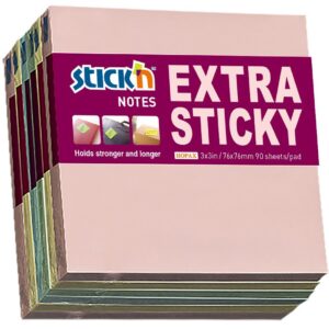 Repositional Notes  UP Repositionable Notes 76x76mm Pastel Assorted (6)