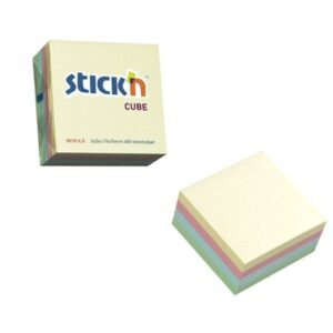 Repositional Notes  UP Repositionable Notes Cube 76x76mm Pastel Assorted