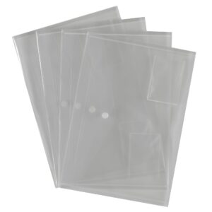 Plastic Wallets UP A4 Plus Transparent Popper Wallets (5)