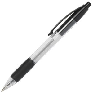 Ball Point Pens UP Retractable Rubber Grip Ballpoint Pen 0.7mm Black (10)