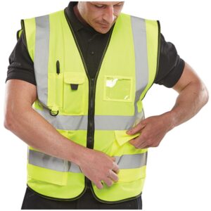 Beeswift Executive Hi Viz Waistcoat Saturn Yellow M